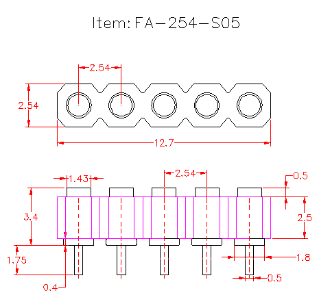 5pin female connector