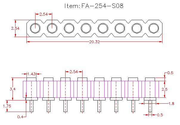 8pin female connector