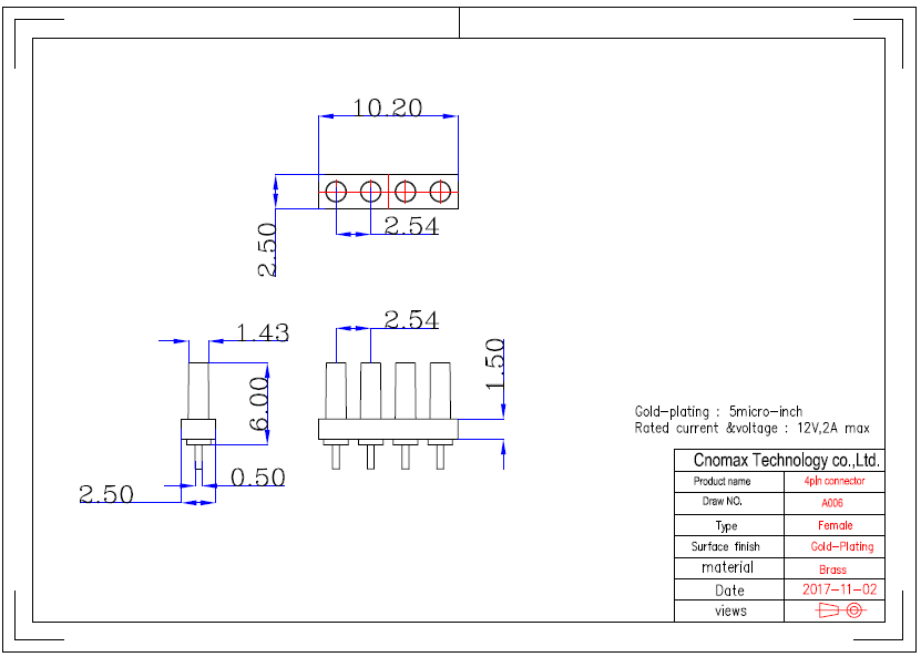 4pin Female connector