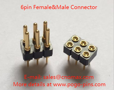 6Pin Female&Male pogo pin connector