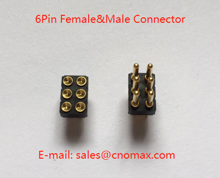 6Pin Female&Male pogo pin connector