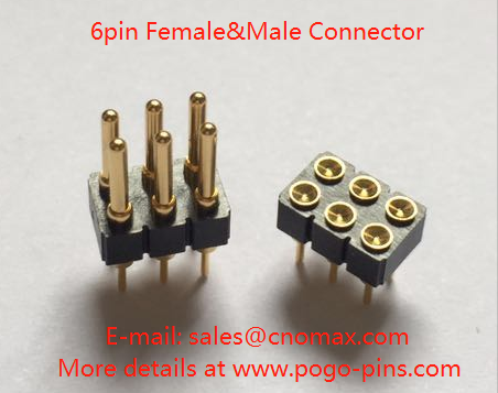 6Pin Female&Male Pogo pin connector