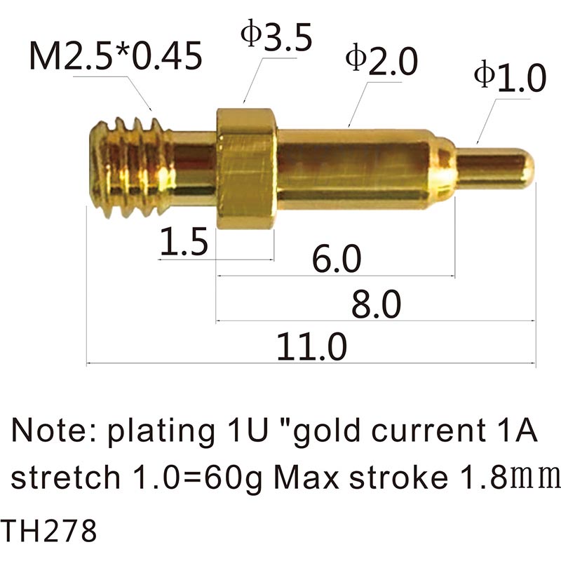 Screw spring loaded pin