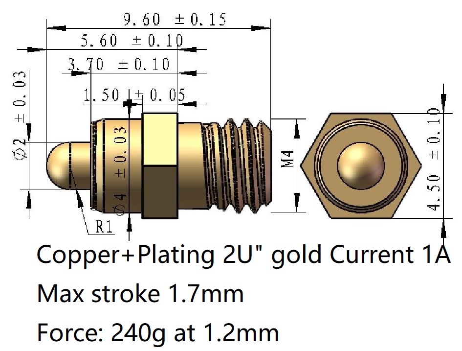 Thread Screw Pogo pin