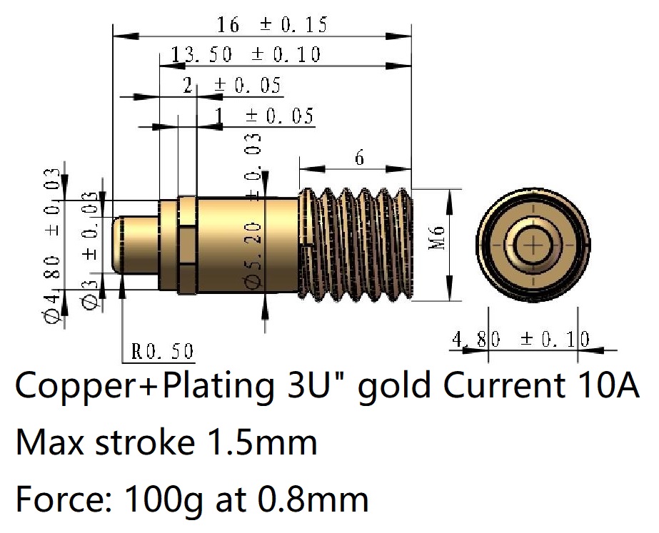 Thread Screw Pogo pin