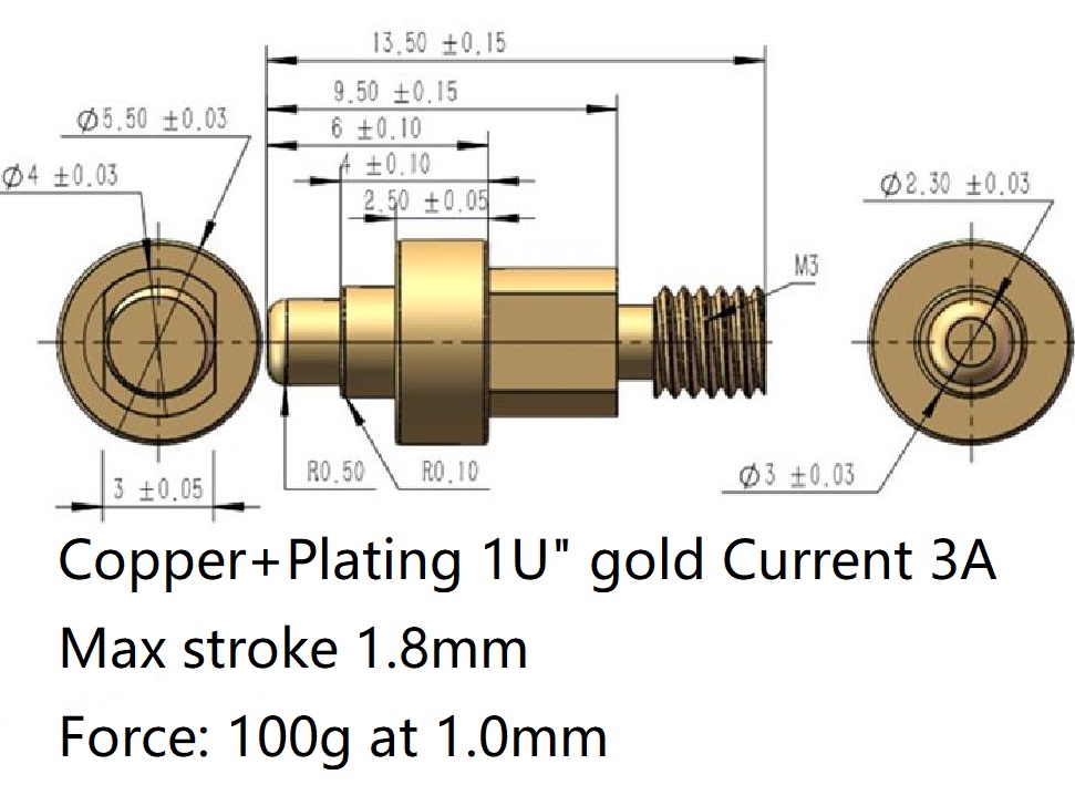 Thread Pogo pin