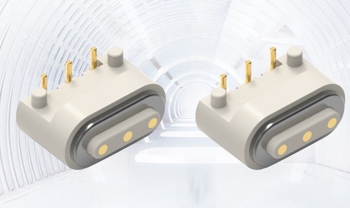 3pin Magnetic right angle Connector